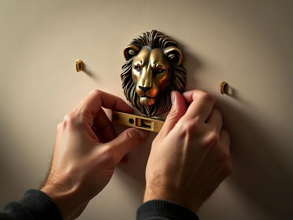 Deux crochets et un niveau : c'est ce qui garde un tableau droit quand une porte claque.