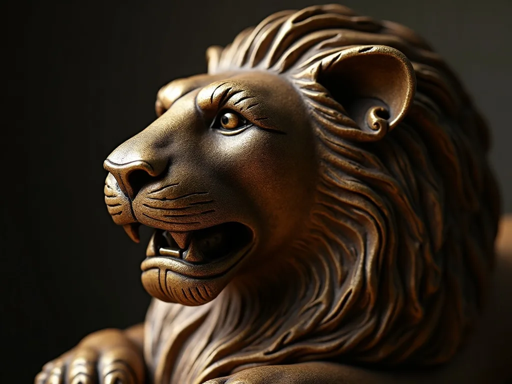 Deux lions face à face au-dessus de l'arche: leur rôle n'est pas décoratif, ils gardent le texte.