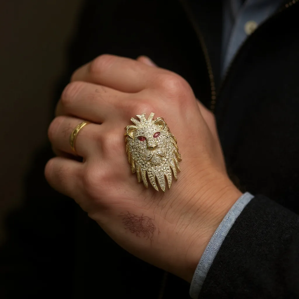 Bague Tête de Lion Noblesse Femme
