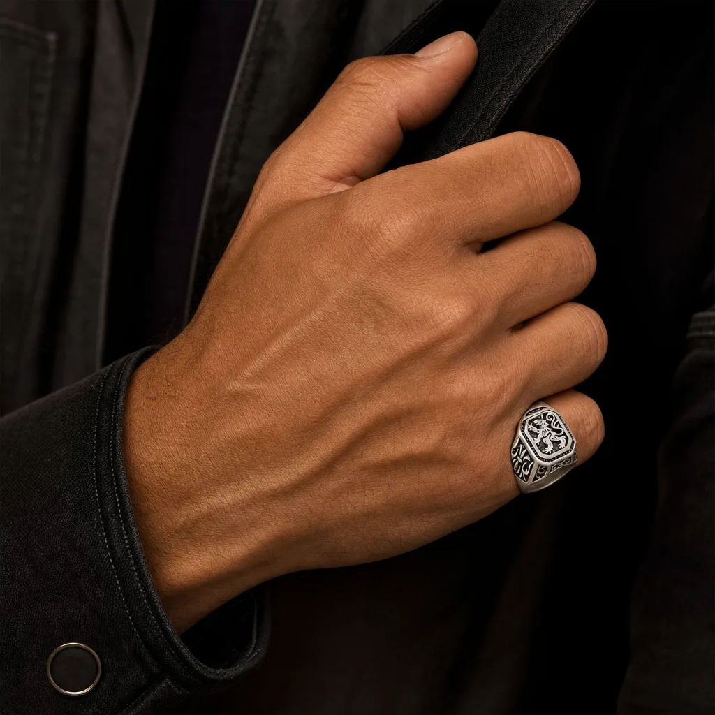 Bague Tête de Lion Animal Symbolique