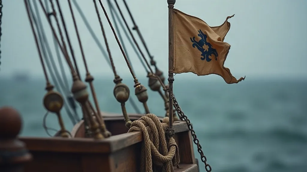 Le pavillon de poupe indique le royaume au nom duquel le navire navigue, pas le pays de naissance de son capitaine.